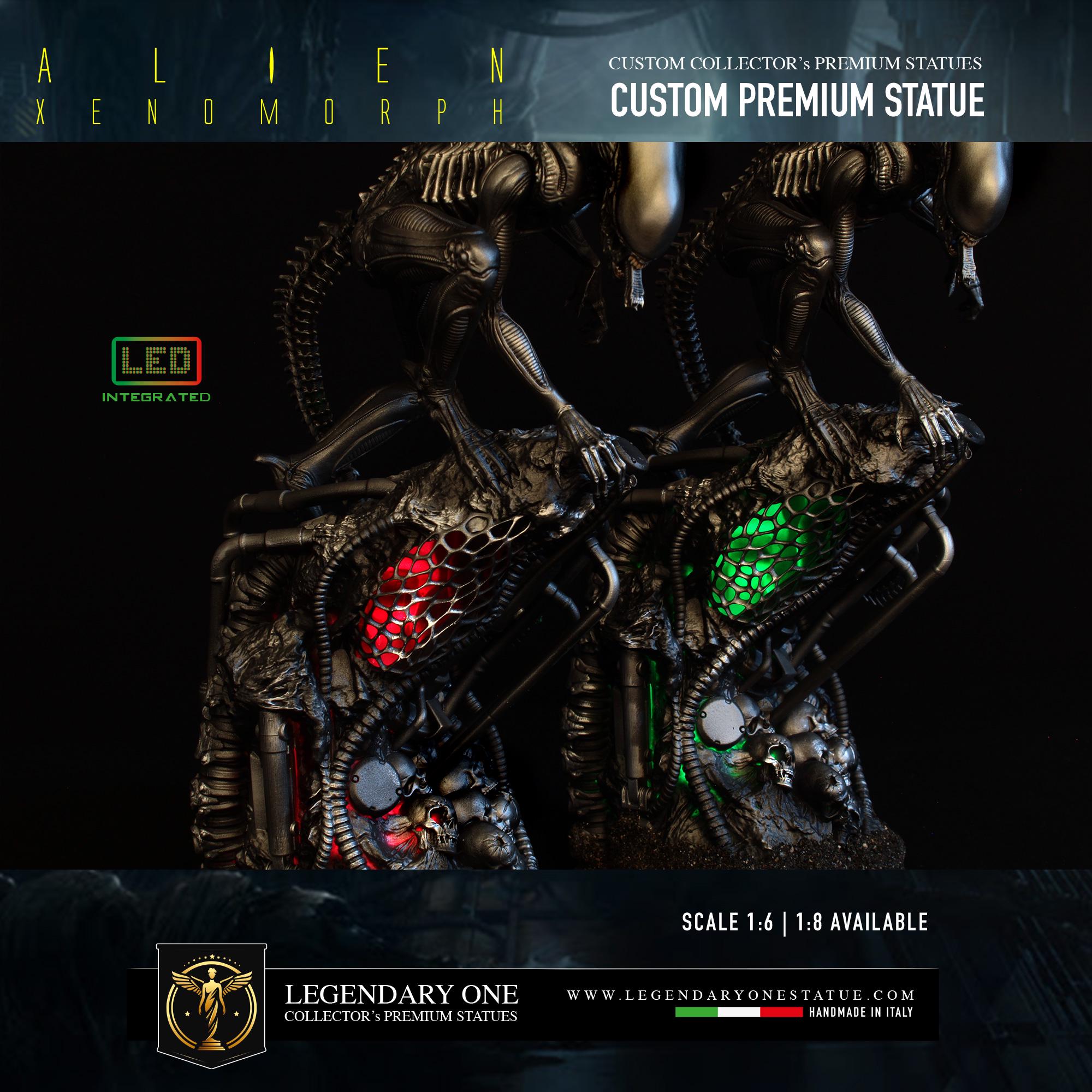 Alien Xenomorph Figure, Statua Alien con LED, Diorama alien, Box