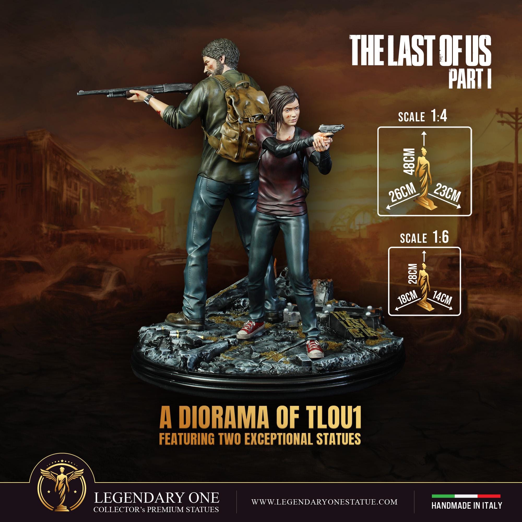 The Last of Us』コレクターズジオラマ、エリー・ウィリアムズの像と 
