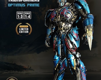 Estatua coleccionable de Optimus Prime, figura de Transformers 4: El Último Caballero, diseño propio, modelo personalizado exclusivo, fotos reales