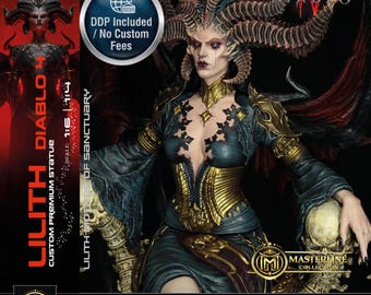Lilith Diablo 4 Statue, 1/6 and 1/4 Scale Hand Painted Collector Figure