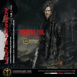 Resident Evil: Action Figure Leon S. Kennedy In PVC, 32 Cm - Statua Da Collezione