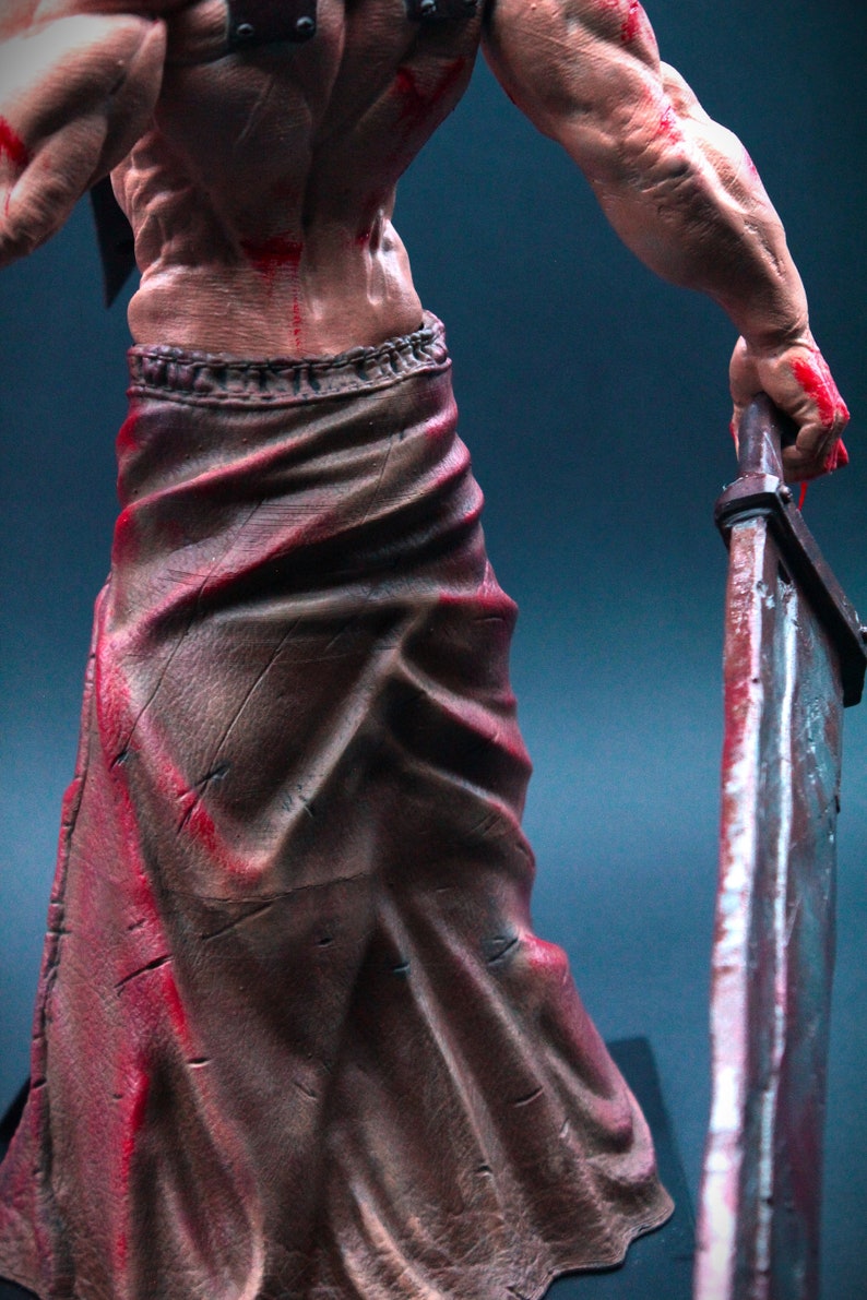 Pyramid Head Figure Silent Hill Horror Statue, Silent Hill collectible character figurine, Horror game collectible, Silent Hill memorabilia image 8