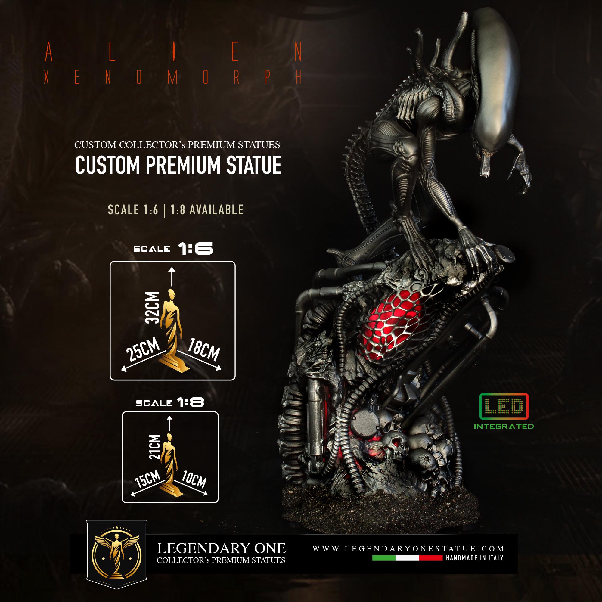 Alien Xenomorph Figure, Statua Alien con LED, Diorama alien, Box