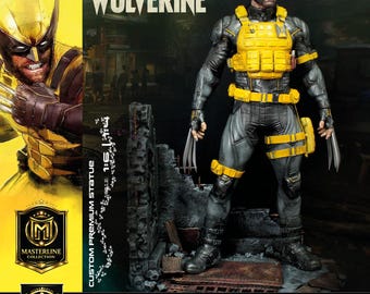 Marvel Wolverine Exclusive Collectible Statue | Team X Tactical Suit Ed. MasterLine Collection - Real Game Color | Scales 1.4 & 1.6