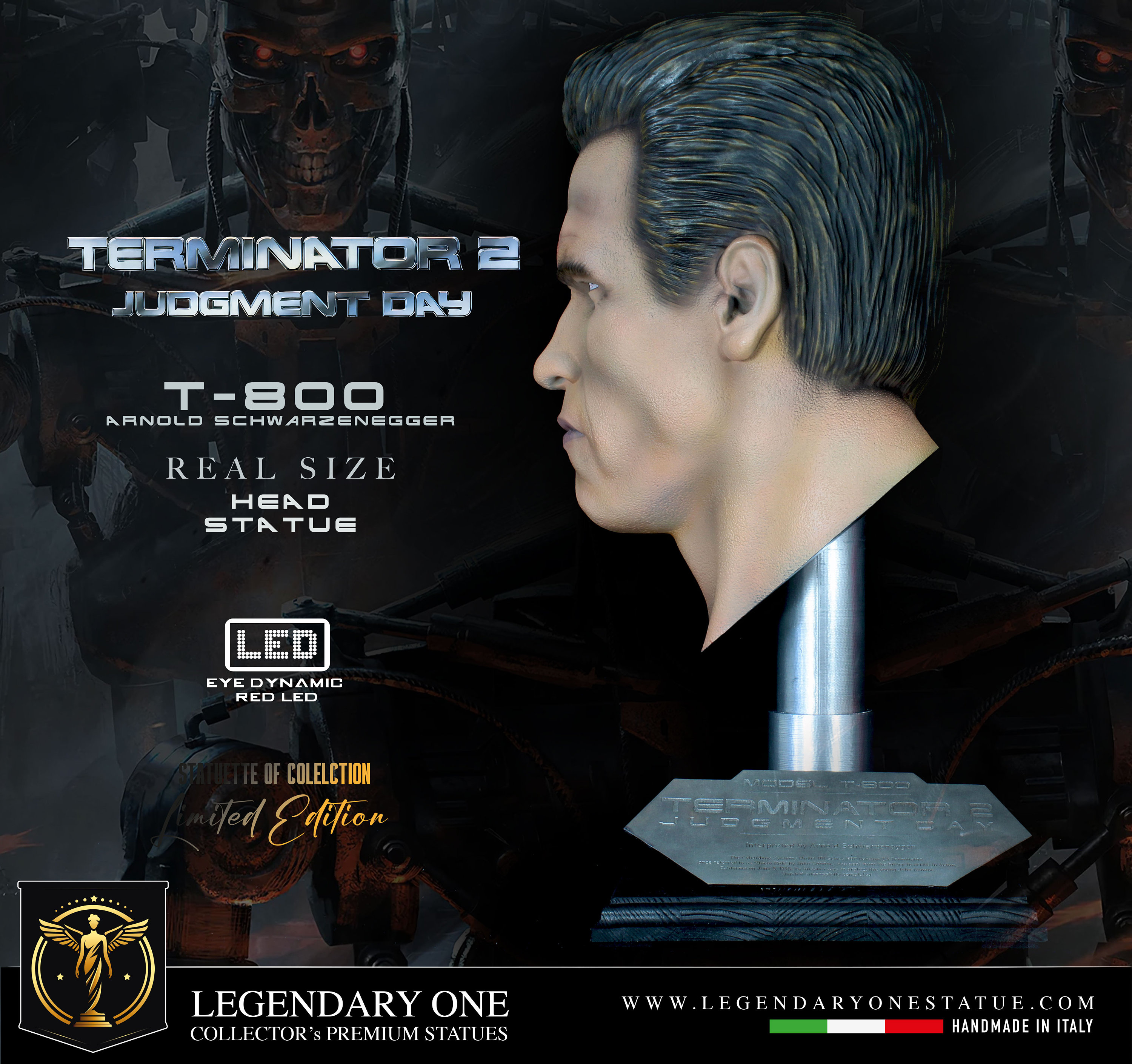 ターミネーター スタチュー ヘッド T-800 実物大! 1:1 スケール ターミネーター スタチュー ヘッド T-800 実物大! 1:1 スケール