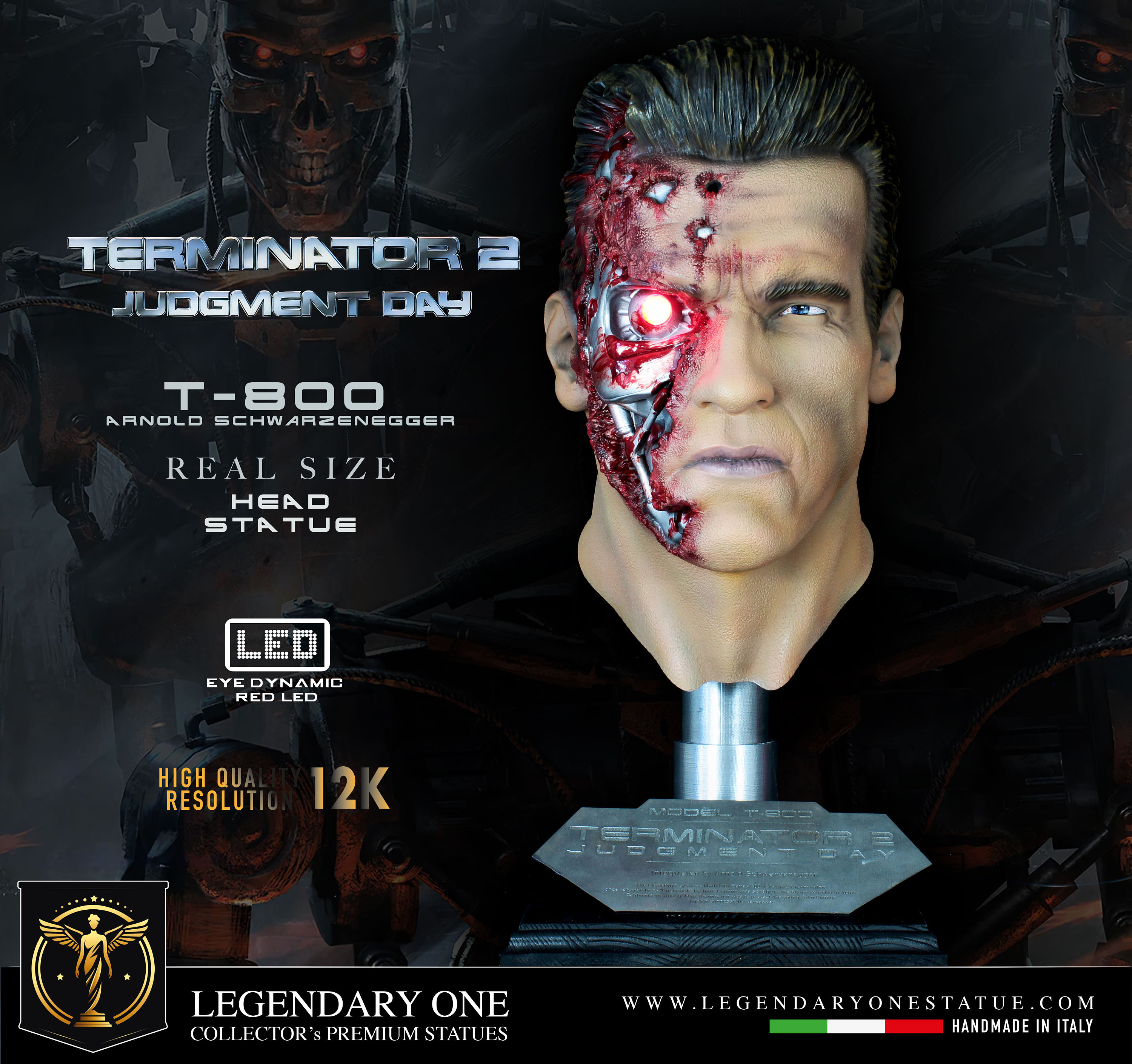 ターミネーター スタチュー バスト T-800 アクションフィギュア