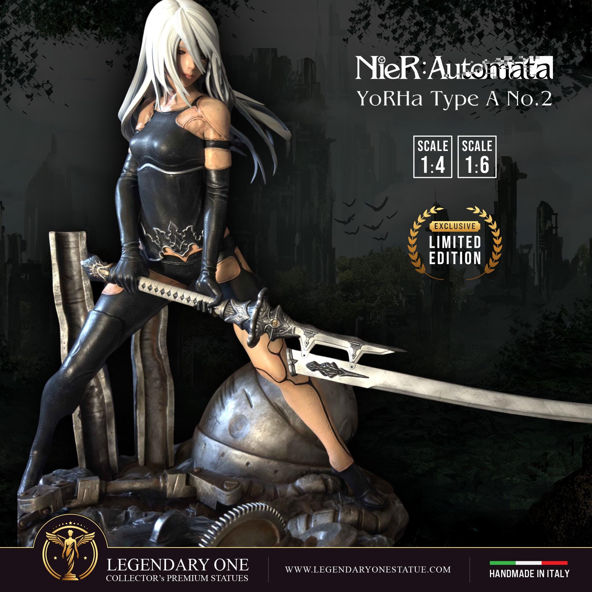 A2 Statua Da Collezione, Nier:automata Figure Esclusiva, Yorha