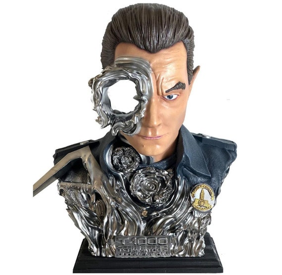 等身大フィギア　ターミネーターT3 Bust フィギュア 約40cm ターミネーター バスト T-1000 スタチュー、液体金属エフェクト
