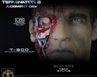 T 800 Life Size Terminator Life Size Collector Head, 1/1 Scale