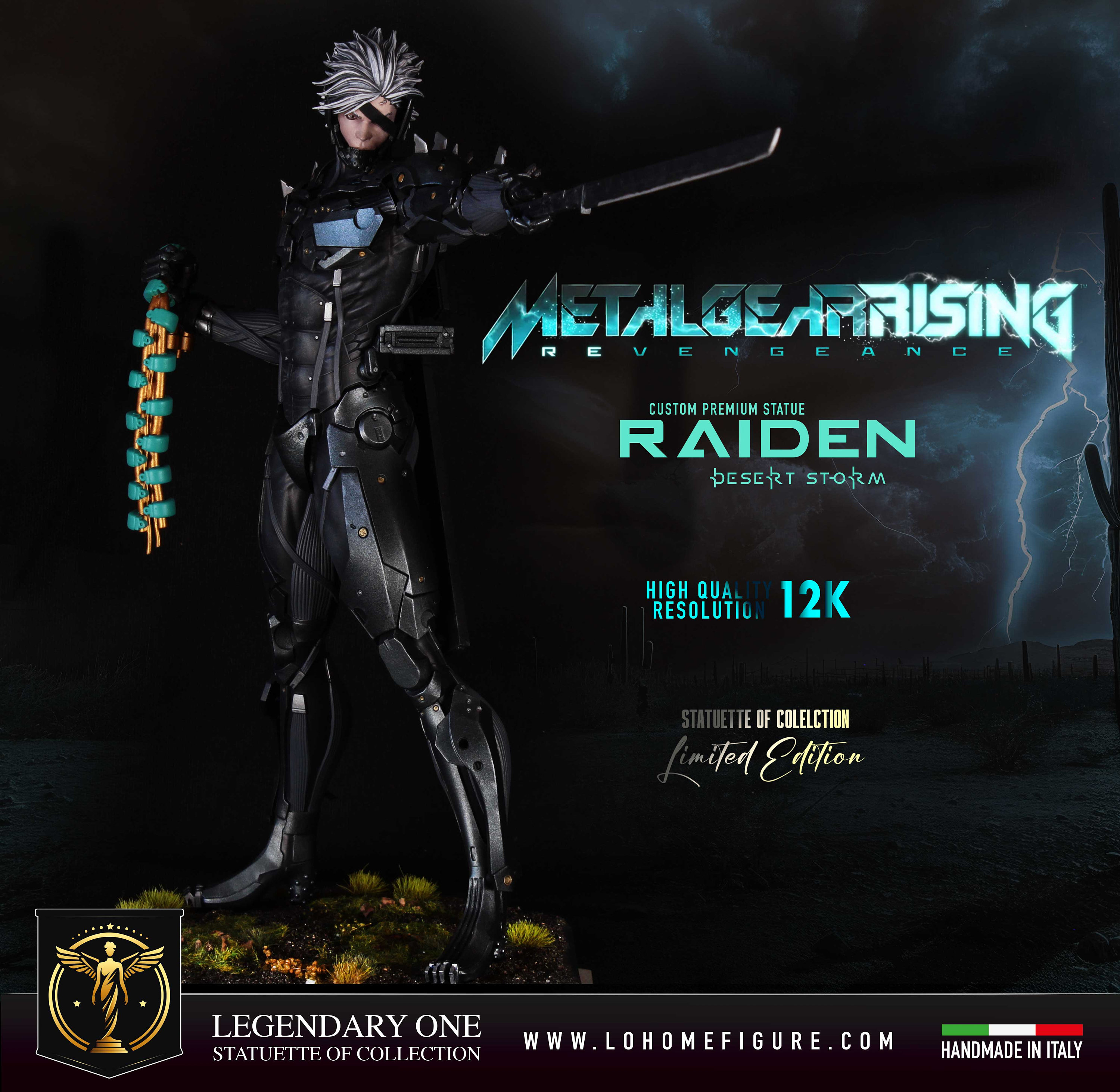 Metal Gear Rising Figure, Raiden Cyborg Ninja Statua Da Collezione ...