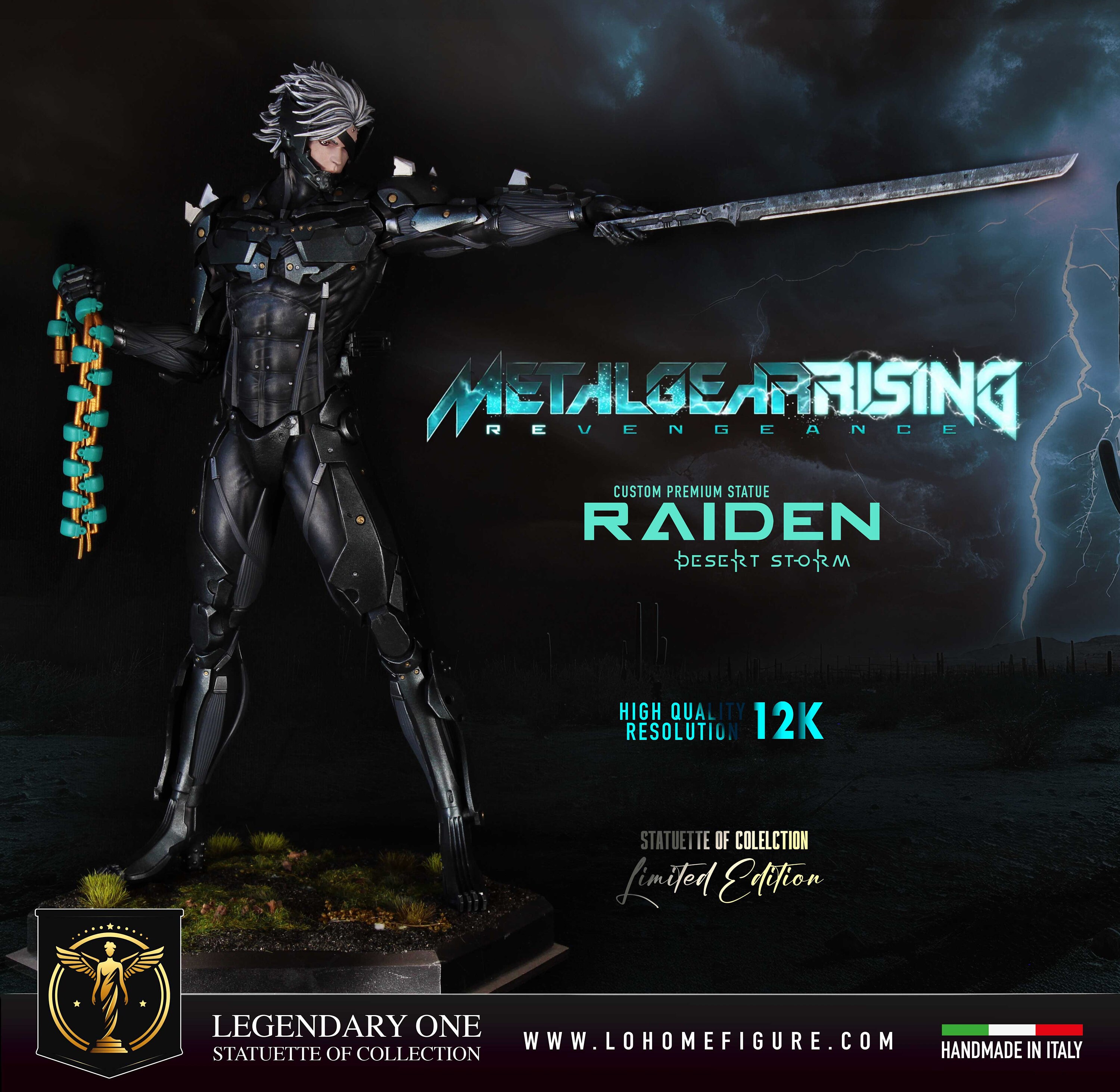 Metal Gear Rising Figure, Raiden Cyborg Ninja Statua Da Collezione ...