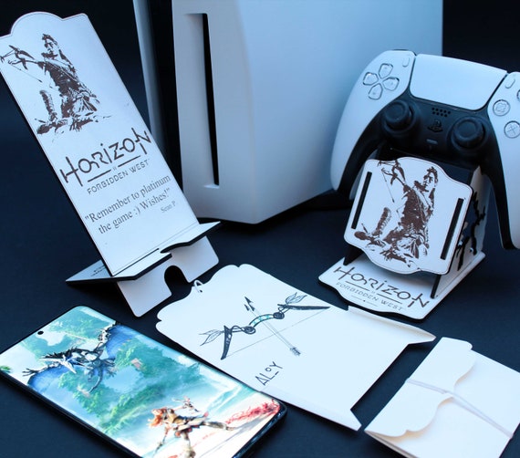 Kit cadeau Aloy Horizon Forbidden West pour les anniversaires : support manette  PS5 support smartphone carte de voeux, idéal pour les vacances -  France