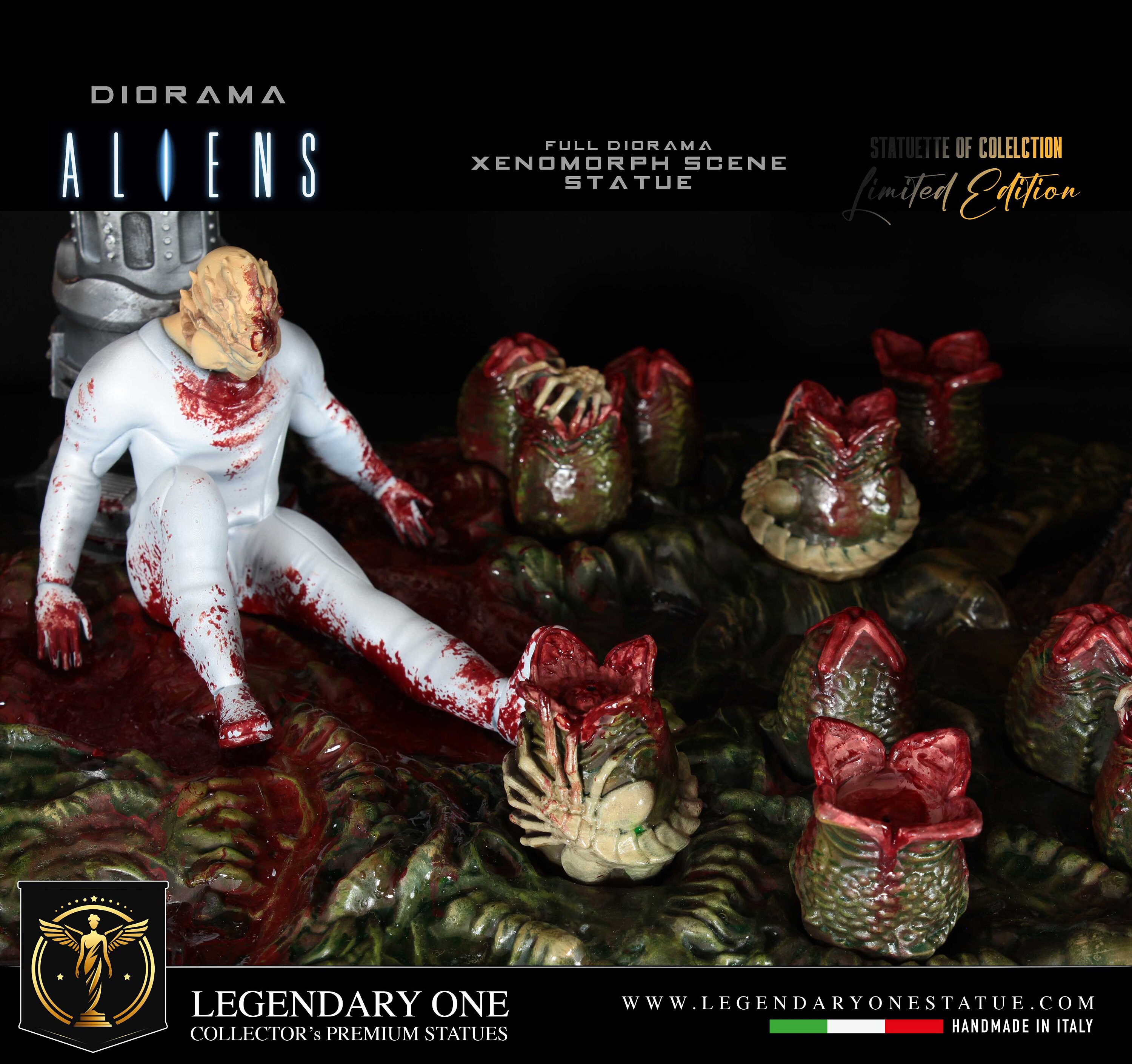 エイリアンジオラマ、ダイナミックLED付きゼノモーフフィギュアLTD 