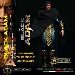 Black Adam Figure, Dwayne Johnson Statue, DC Comics Action Figure Statue, Our Own Design, Exclusive Custom Model, Real Photos