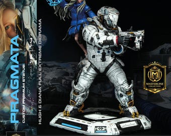 Pragmata Statua da Collezione - Hugh & Diana Diorama Figure - Real Game Color - scala 1/6 e 1/4 - realizzata a mano da L1S Real Game Color