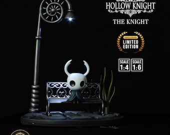 The Knight Statua da collezione, Hollow Knight Figure Esclusiva Lampione LED, Design nostro, Modello esclusivo personalizzato, Foto Reali
