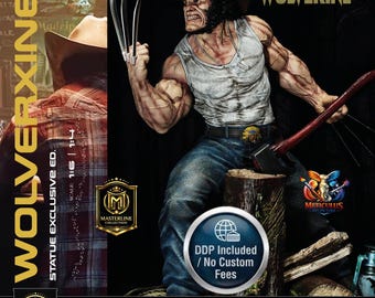 Wolverine X Men Statue, 1/4 and 1/6 Scale Hand Painted Collector Figure