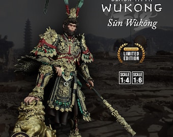 Estatua coleccionable de Sun Wukong, Black Myth: Figura exclusiva de Wukong, Nuestro diseño, Modelo personalizado exclusivo, Fotos reales