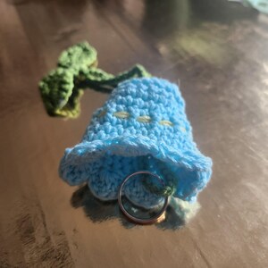 Handmade Crochet Flower Keychain – Hidden Key Cover & Bag Charm