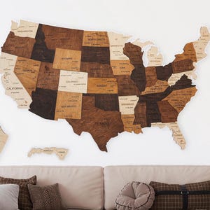 USA Map Pinnwand - Reisegeschenk, Pinnwand für Zuhause, Neue Wohnung, Einweihungsparty Geschenk für Reisende und Abenteurer