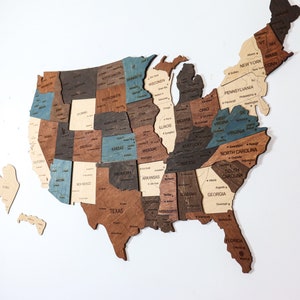 Holzlandkarte USA Holzkarte USA Push Pin US-Landkarte 3D Landkarte usa Landkarte amerikanische Holzlandkarte uns Holzwandkarte usa