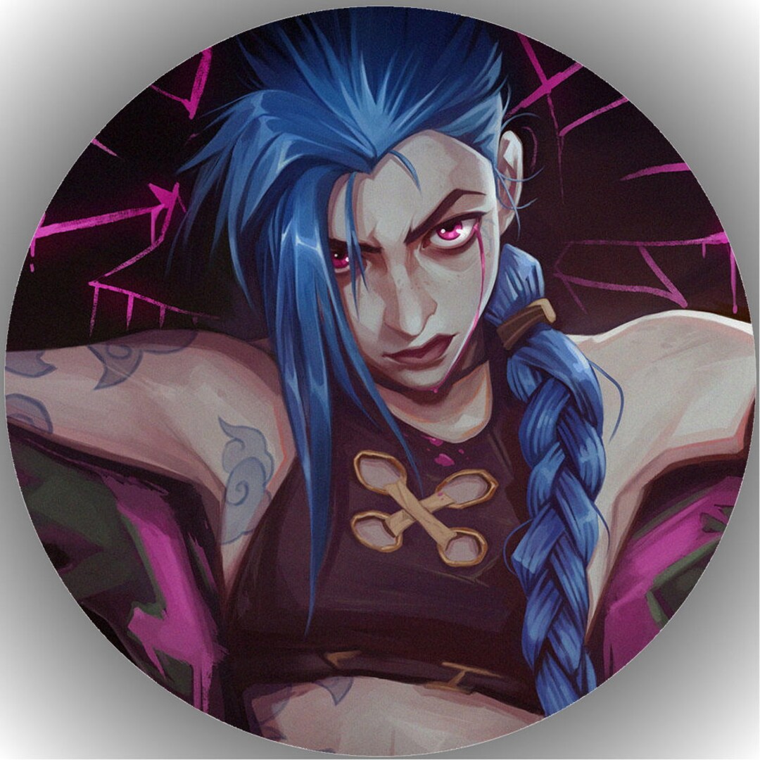 League of Legends/ Arcane Jinx Cake Topper/ Fondant Cake Etsy