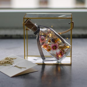 Trockenblumen LED Flaschen Bild 10
