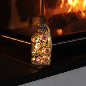 Dried flowers LED bottles image 2