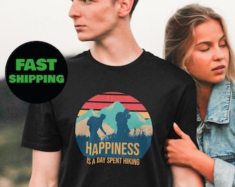 Happiness Is A Day Spent Hiking, sloth hiking shirt, hiking shirt toddler girl, id hike that shirt, hiking shirt funny, take a hike shirt