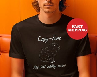 Funny Capybara Shirt, Cute Capybara Shirt, Retro Capybara Shirt, Unisex Cotton Capybara Tee