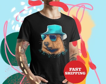 Funny Capybara Shirt, Cute Capybara Shirt, Retro Capybara Shirt, Unisex Cotton Capybara Tee