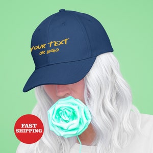 Individuell bestickter Hut, personalisierte Dad Cap, Embroidery Logo Baseball-Mütze, Ihr eigenes Text-Monogramm, Bachelorette, Small Business Merch