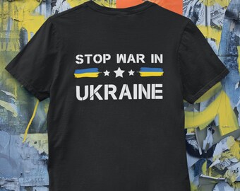 Camisa de la bandera de Ucrania / Camisetas de Ucrania / Unisex Camiseta de la bandera ucraniano-americana / Camiseta de Ucrania / Camisa de Stop The War / Estoy con Ucrania