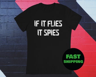 Si vuela espía, los pájaros no son camiseta real, regalo para hombres mujeres, camisa de observador de pájaros, camisa de conspiración de espías de pájaros divertidos, observación de aves