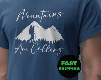 Mountains Are Calling Shirt, Hiking Shirts, Trailing, Mountains Climbing Tees, Hiking Gifts, Camping T shirts, Id Hike That, Hike More