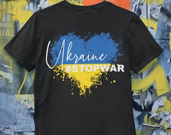 Camisa de la bandera de Ucrania / Camisetas de Ucrania / Unisex Camiseta de la bandera ucraniano-americana / Camiseta de Ucrania / Camisa de Stop The War / Estoy con Ucrania