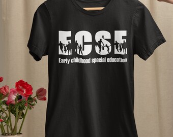Camisa ECSE, camisas de maestros de educación especial, camisa de educador de la primera infancia, equipo de ECSE, maestro acelerado, ed especial, escuadrón de sped, unisex