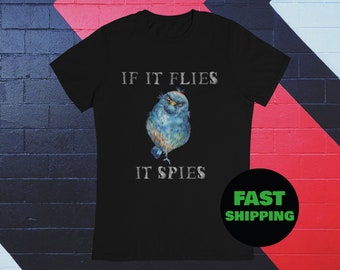 Si vuela espía, los pájaros no son camiseta real, regalo para hombres mujeres, camisa de observador de pájaros, camisa de conspiración de espías de pájaros divertidos, observación de aves