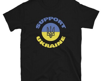 Camisa de la bandera de Ucrania / Camisetas de Ucrania / Unisex Camiseta de la bandera ucraniano-americana / Camiseta de Ucrania / Camisa de Stop The War / Estoy con Ucrania