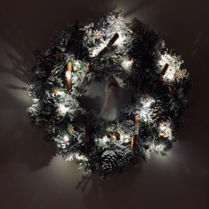 white Christmas wreath image 5