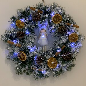 white Christmas wreath image 4