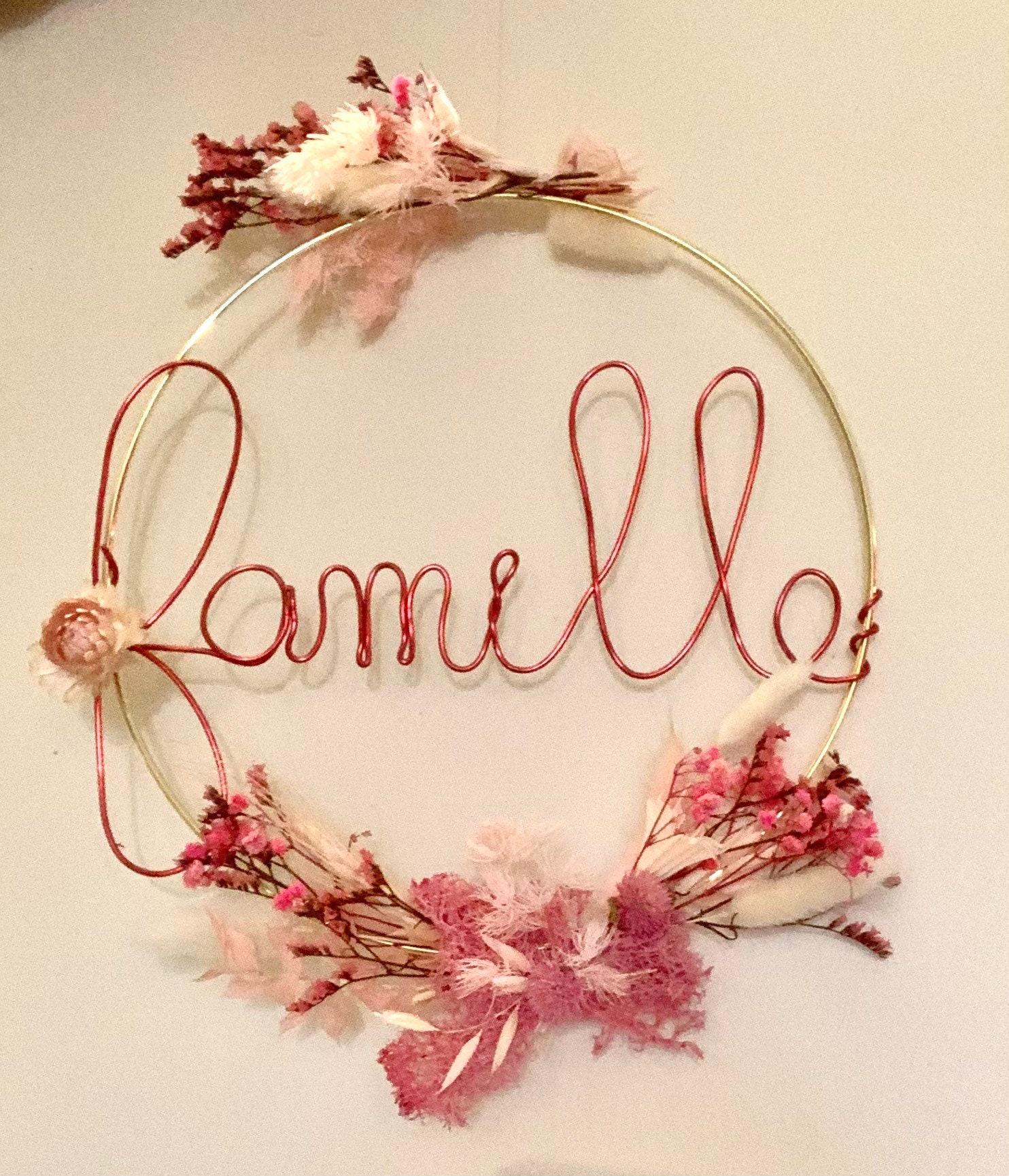 Décoration Murales à Accrocher Cercle Fleurs Famille