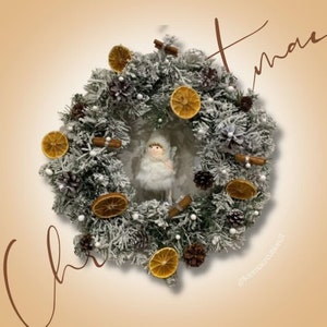 white Christmas wreath image 3