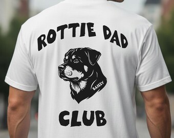 Rottweiler Dad Comfort Colors Shirt, Rottie Dads Club Tshirt, Custom Gift For Rottweiler Dog Dad, Rott Dog Lover Gift
