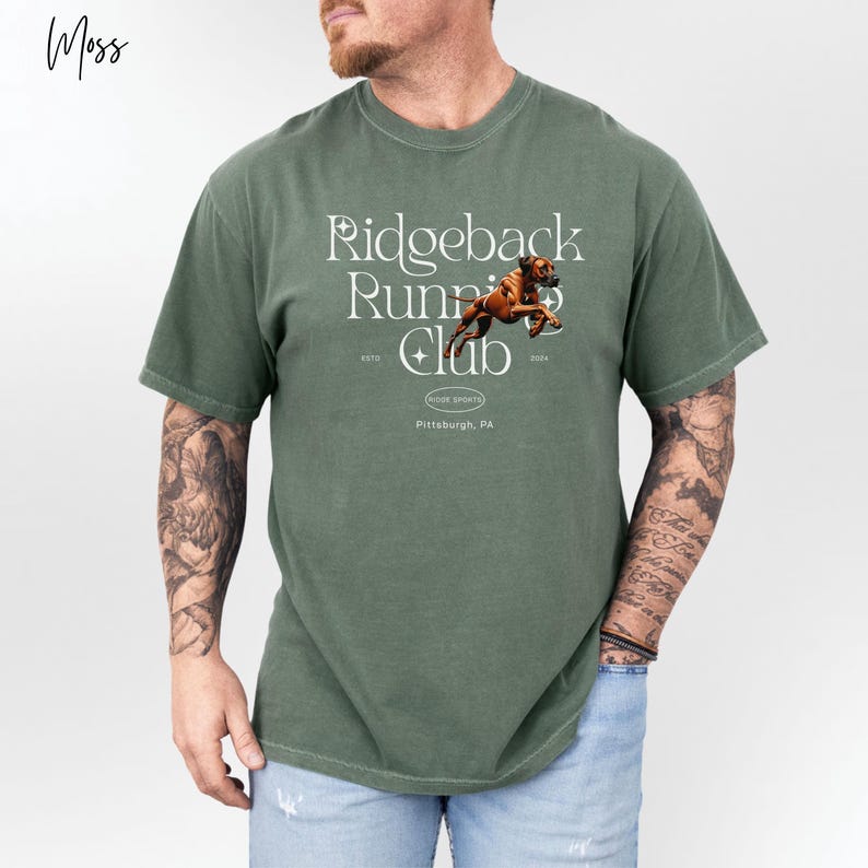Rhodesian Ridgeback Shirt, Custom Ridgeback Personalized Running Club T ...