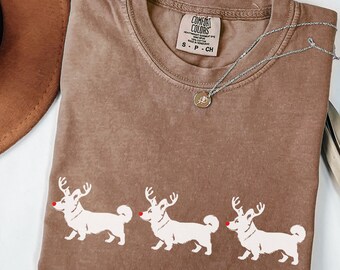 Corgi Christmas Shirt, Cute Dog Christmas Tshirt, Welsh Corgi Lover Tee, Dog Lover Holiday Gift, Pembroke Welsh Corgi Dog Mom Christmas Gift