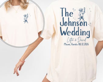 Custom Wedding Toss Shirt, Labrador Retriever Comfort Colors Tee, Bridal Party Gift, Wedding Party Favors, Matching Group Wedding Merch