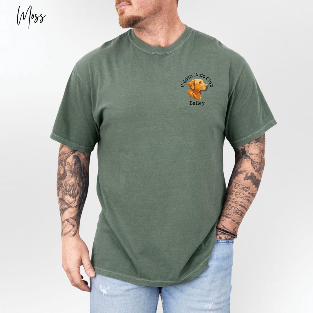Golden Retriever Dad Comfort Colors® Shirt, Golden Dads Club Tshirt