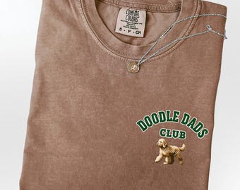 Golden Doodle Dad Comfort Colors Shirt, Goldendoodle Dads Club Tshirt, Custom Gift For Doodle Dog Dad, Doodle Father Dog Lover Gift Tee