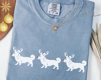 Corgi Christmas Shirt, Cute Dog Christmas Tshirt, Welsh Corgi Lover Tee, Dog Lover Holiday Gift, Pembroke Welsh Corgi Dog Mom Christmas Gift